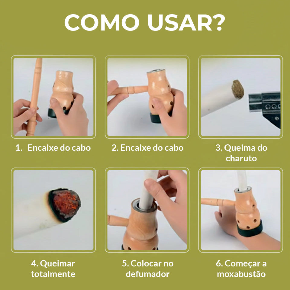 Defumador em Madeira p/Moxibustão