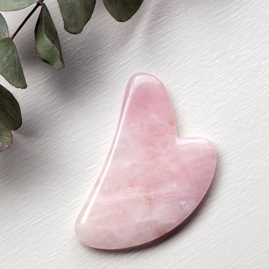 Gua Sha de Quartzo Rosa