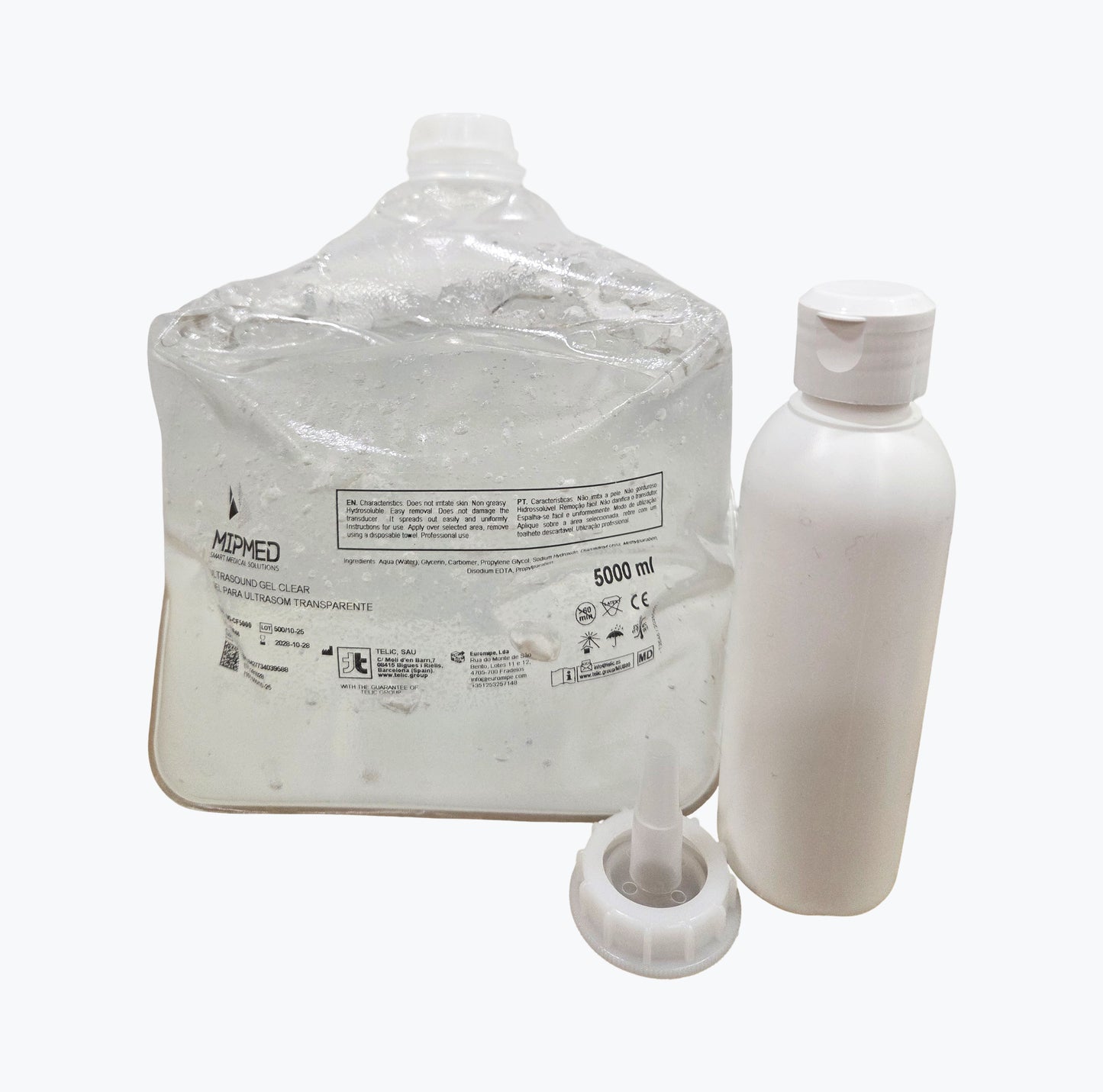 Gel para Ultra-Sons Transparente Embalagem Flexível 5kg