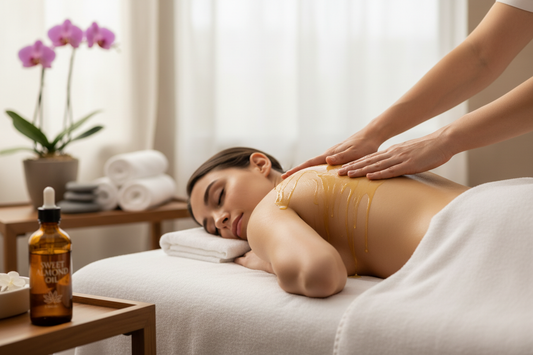 Óleo de Amêndoas Doces em Massagem às Costas
