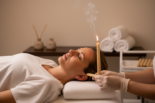 Velas para Ouvidos em Sessão de Auriculoterapia