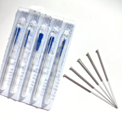 Agulhas de Acupuntura Huan Qiu c/ guia 100 unidades