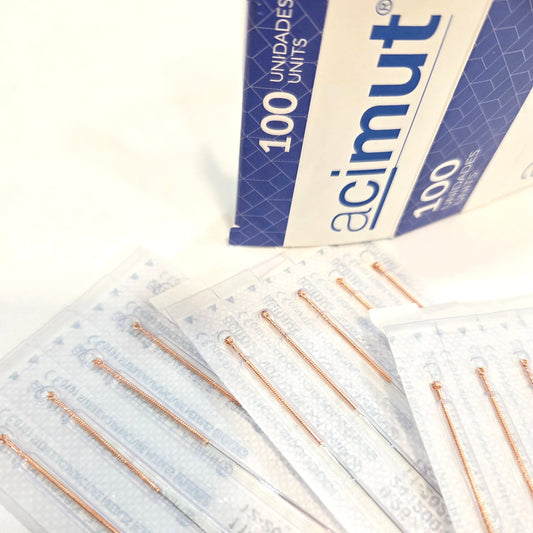 Agulhas de Acupuntura Acimut s/ guia 100 unidades