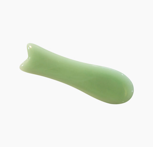 Gua Sha Forma Peixe em Jade, 13 cm
