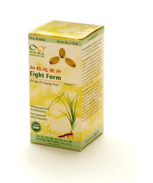 Zhi Bai Di Huang Pian – Eight Form | 60 Comprimidos