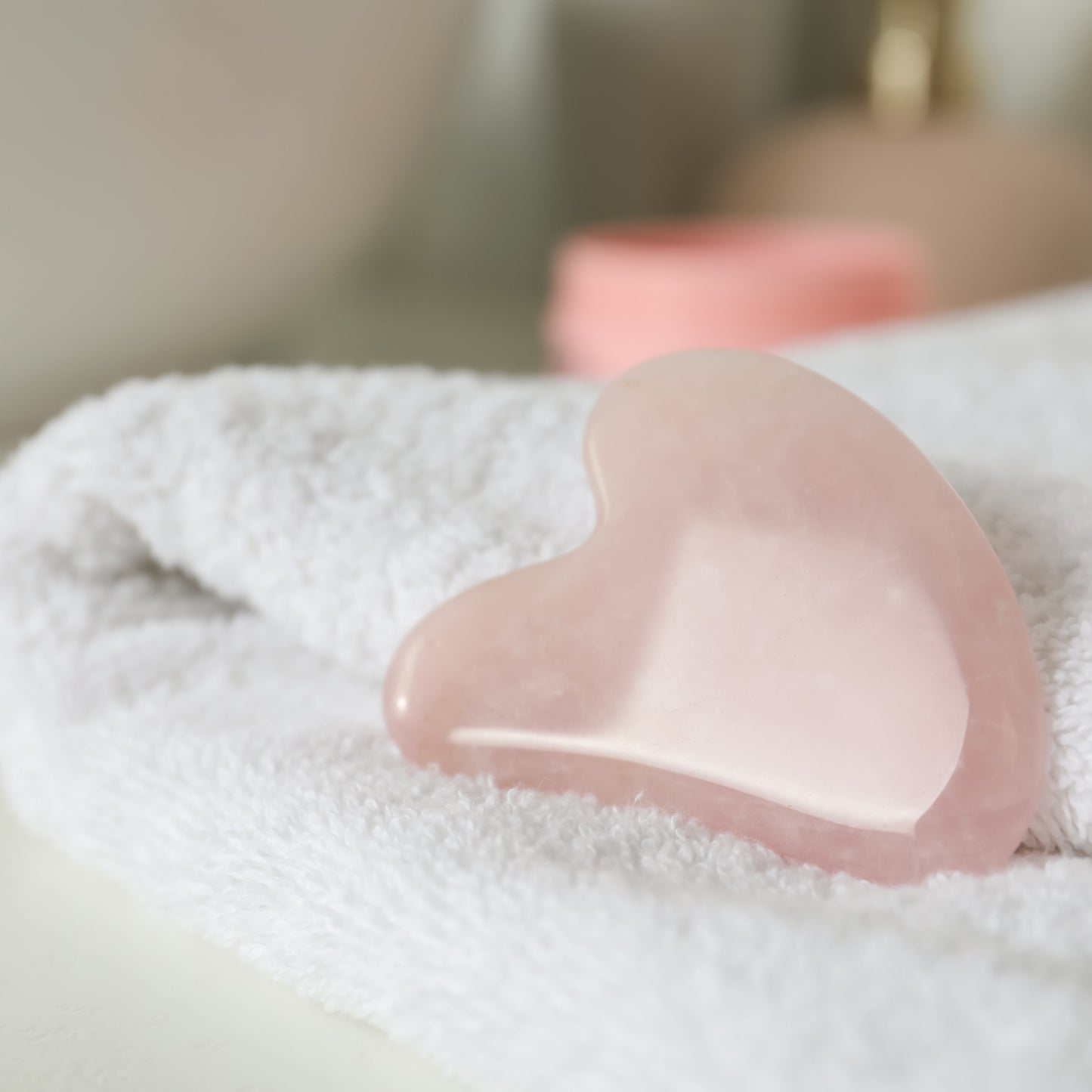 Gua Sha de Quartzo Rosa