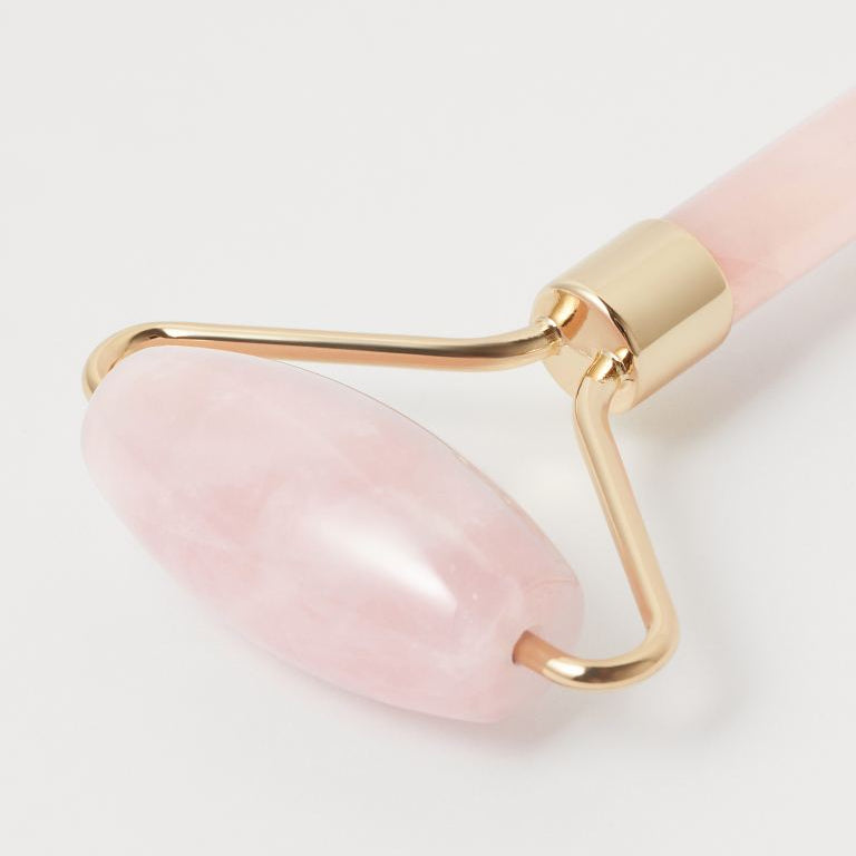 Rolador facial de Quartzo Rosa
