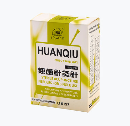 Agulhas de Acupuntura Huan Qiu s/ guia 100 unidades