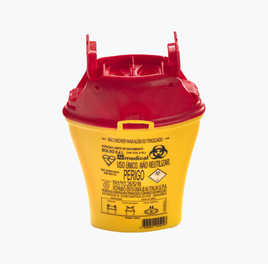 Contentor p/agulhas (tampa vermelha) 0.4 L