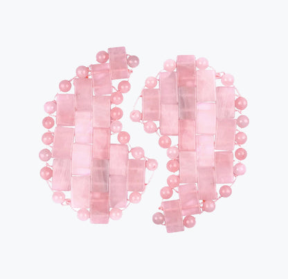 Mini-máscaras para olhos de Quartzo Rosa