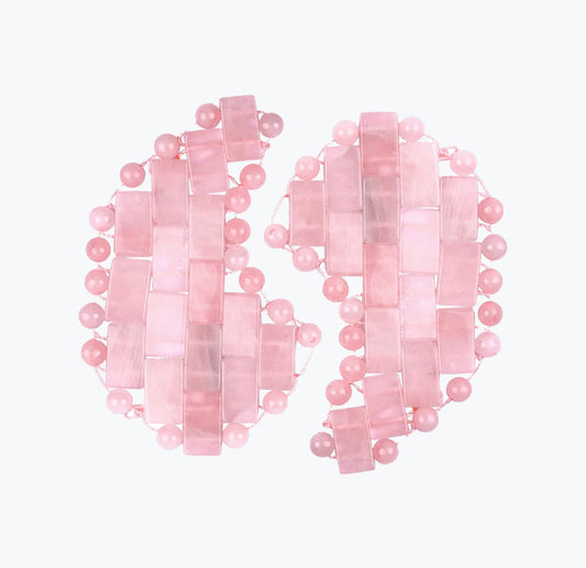 Mini-máscaras para olhos de Quartzo Rosa