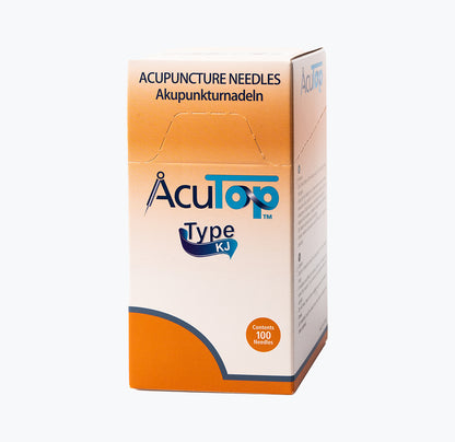 Agulhas de Acupuntura Acutop c/guia cabo coreano 100 unidades