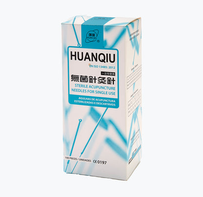 Agulhas de Acupuntura Huan Qiu c/ guia 100 unidades