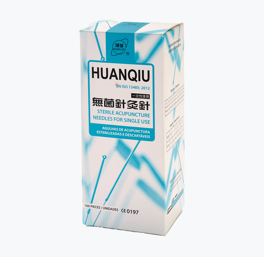 Agulhas de Acupuntura Huan Qiu c/ guia 100 unidades