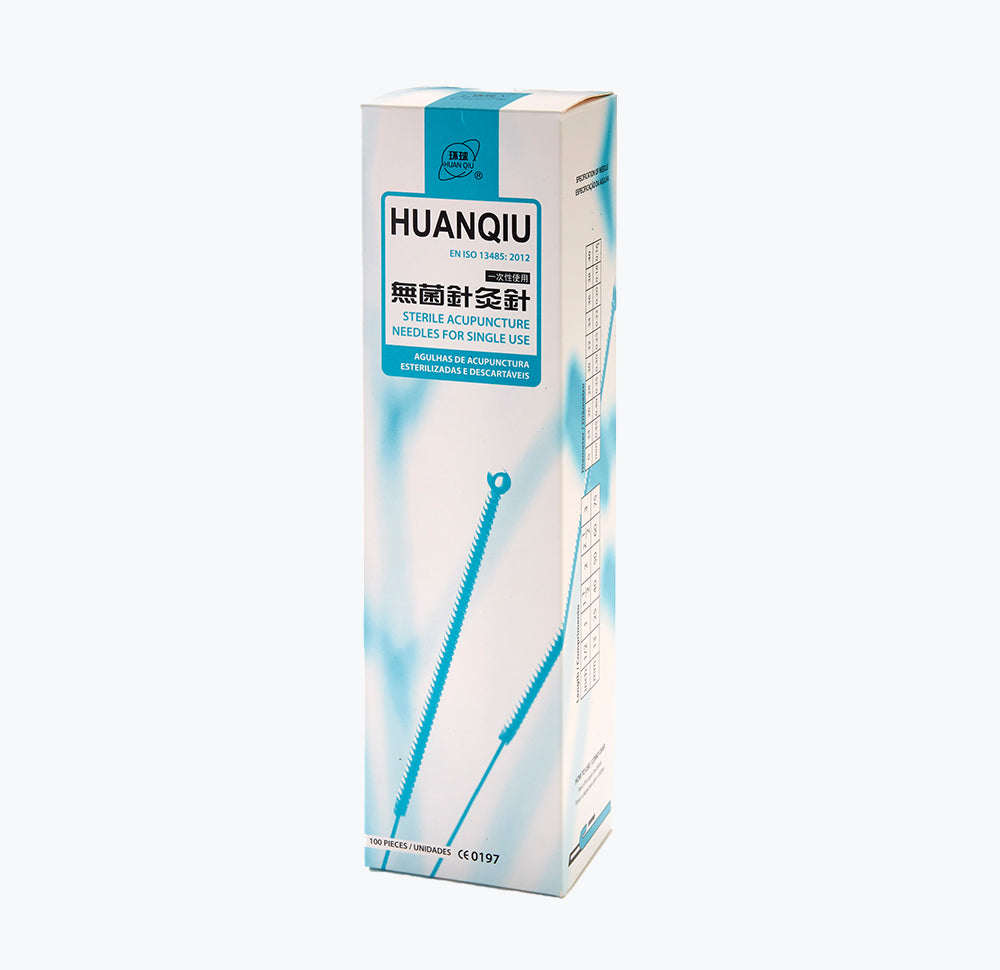 Agulhas de Acupuntura Huan Qiu c/ guia 100 unidades