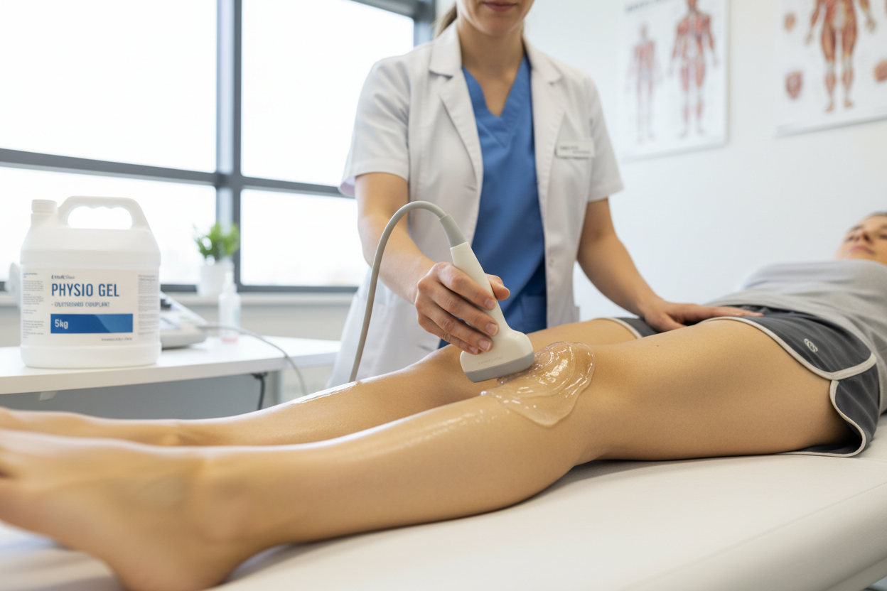 Gel para Ultra-Sons em Tratamento de Fisioterapia